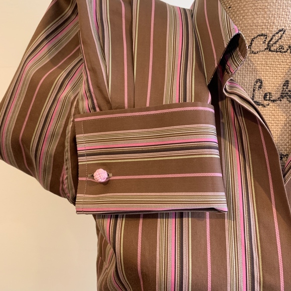 Thomas Pink Tops - THOMAS PINK Womens Striped Button Down Shirt